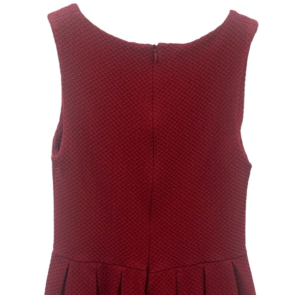 Ganni Wine Red Textured Mini Dress Gilmore Girls Inspired Chic Career Size S - Picture 5 of 11